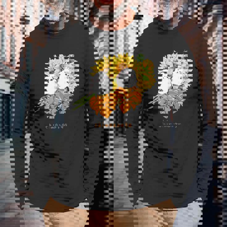 シマエナガ 長袖Tシャツ 高齢者への贈り物