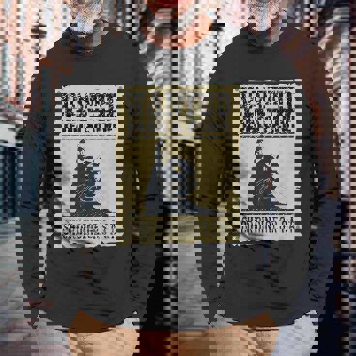 シュレディンガーキャット 長袖Tシャツ 高齢者への贈り物