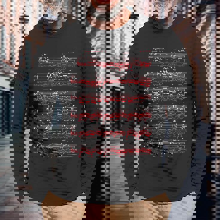 ショパンの革命的なエチュードピアノピアニスト。 長袖Tシャツ 高齢者への贈り物