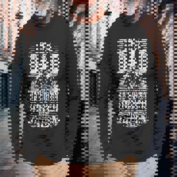 ショベルオペレーター 重機オペレーター 長袖Tシャツ 高齢者への贈り物