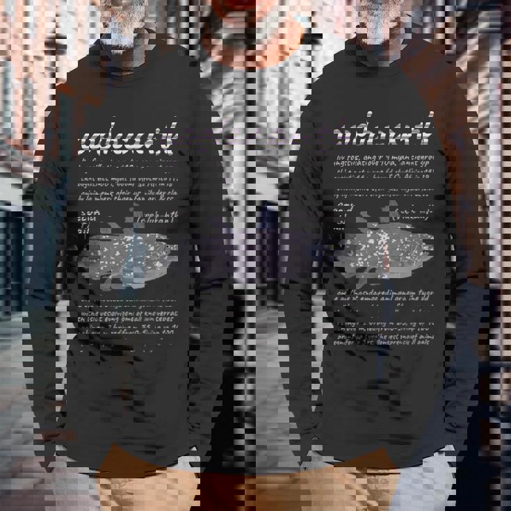 シーラカンス。 長袖Tシャツ 高齢者への贈り物