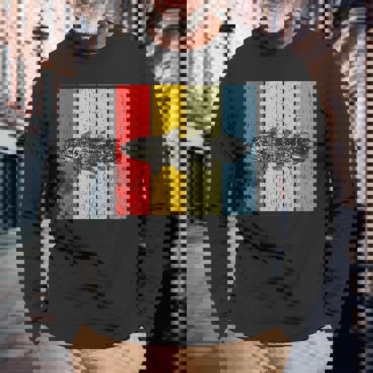 シーラカンスレトロ 長袖Tシャツ 高齢者への贈り物