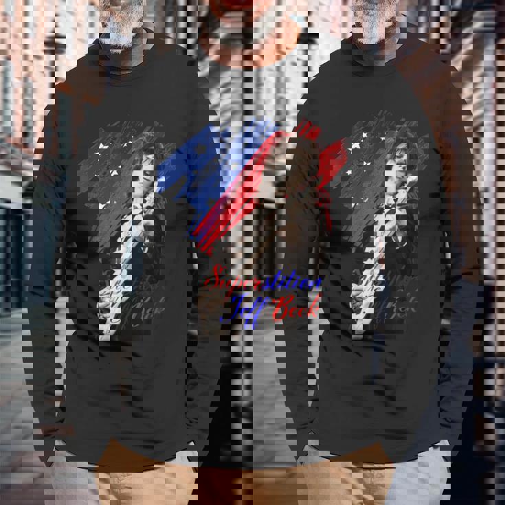 ジェフベック_003 長袖Tシャツ 高齢者への贈り物