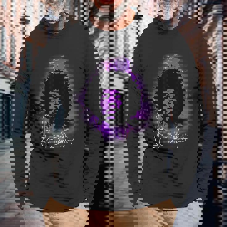 ジミヘンドリックス_002 長袖Tシャツ 高齢者への贈り物