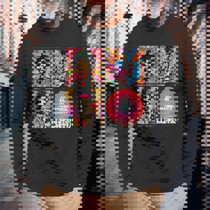 ジミヘンドリックス_003 長袖Tシャツ 高齢者への贈り物