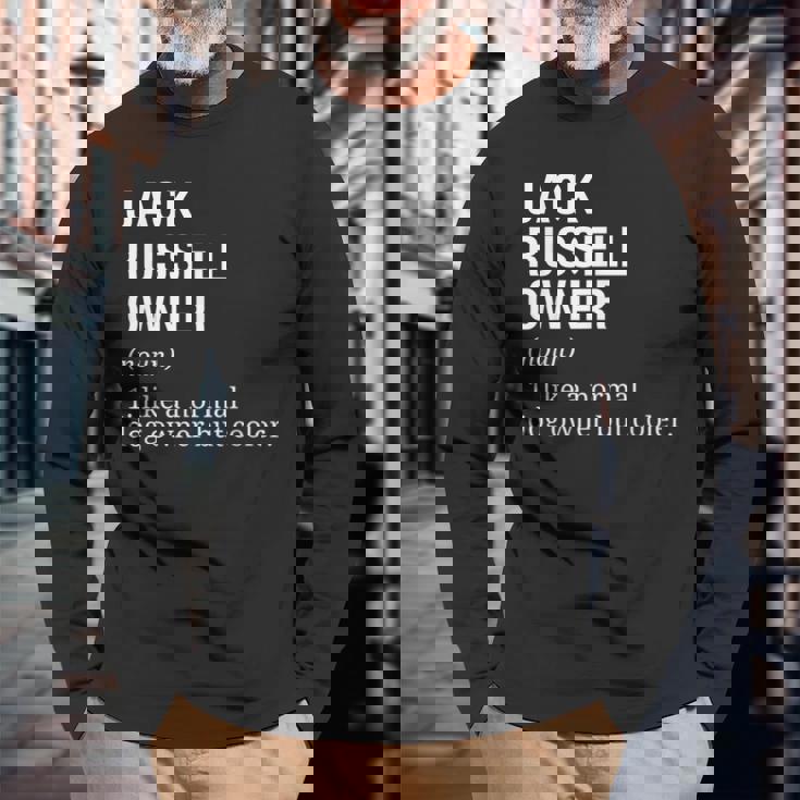 ジャック・ラッセル・テリア オーナー 定義 犬 長袖Tシャツ 高齢者への贈り物