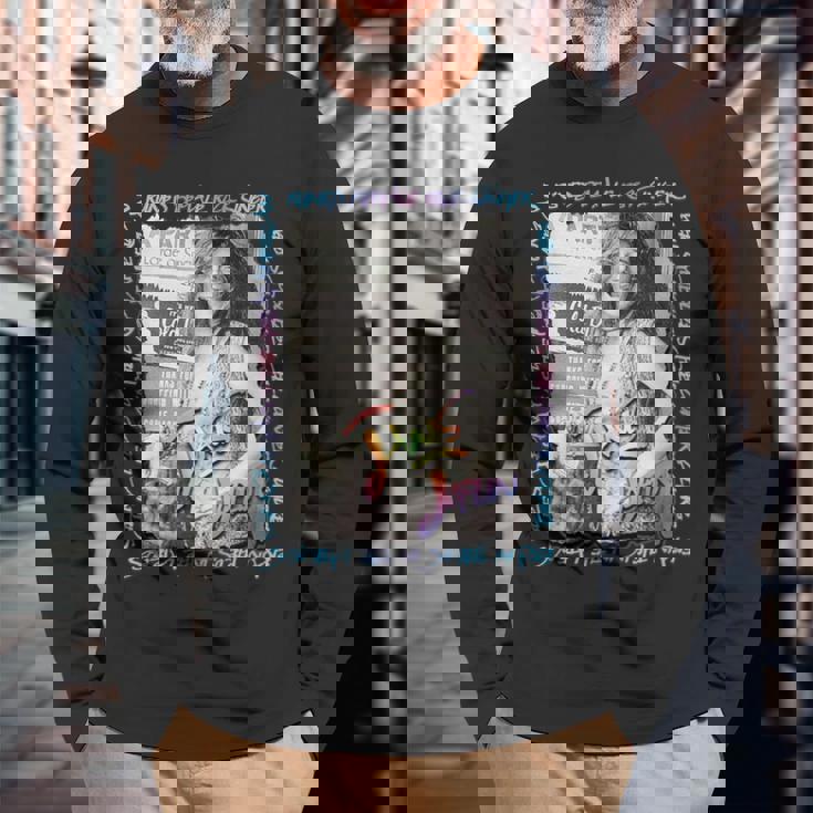 ジャニスジョプリン_001 長袖Tシャツ 高齢者への贈り物