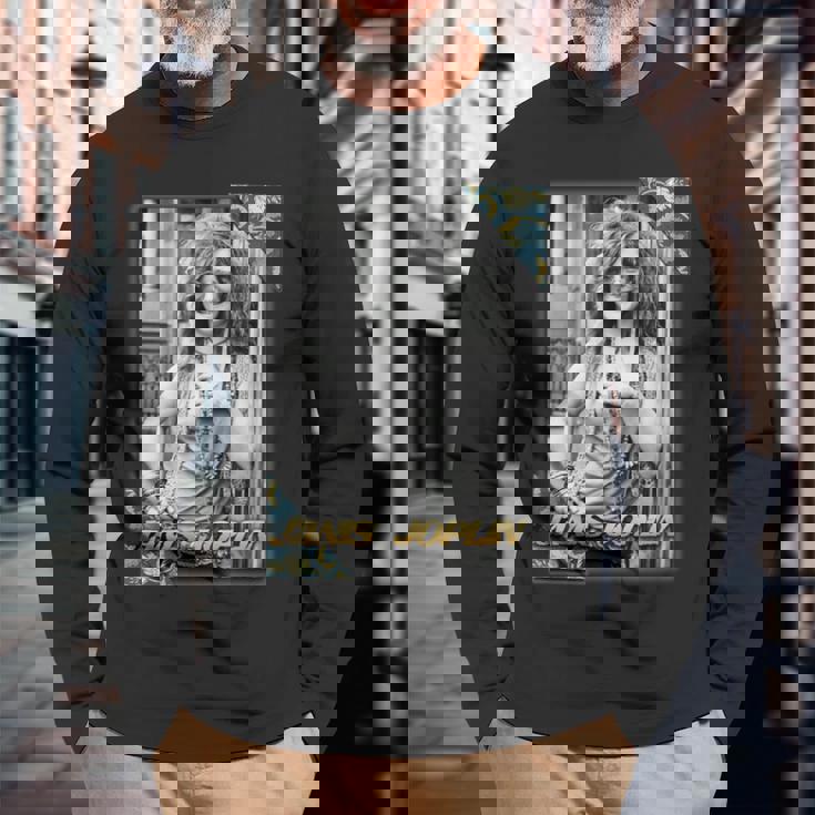ジャニスジョプリン_002 長袖Tシャツ 高齢者への贈り物