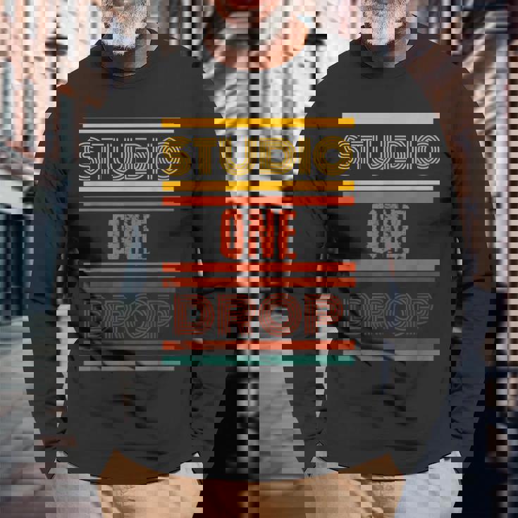 ジャマイカレゲエ 音楽スタジオ ワンドロップ ジャマイカ お土産 長袖Tシャツ 高齢者への贈り物