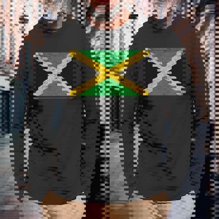 ジャマイカ国旗グラフィック メンズ レディース キッズ 長袖Tシャツ 高齢者への贈り物