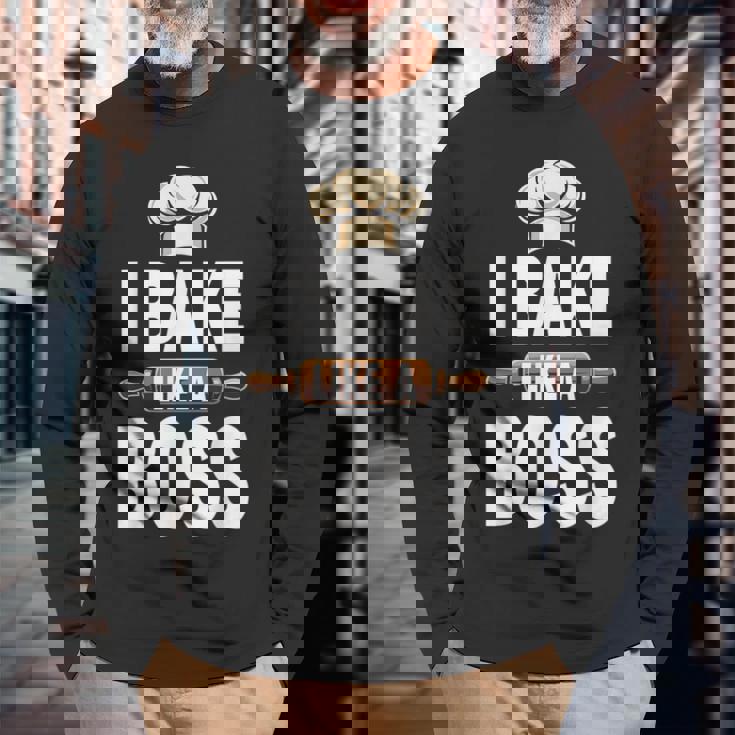 ジュニアベーキング競技者 ヤングシェフ ベーキングコンペティションチャンピオン 長袖Tシャツ 高齢者への贈り物