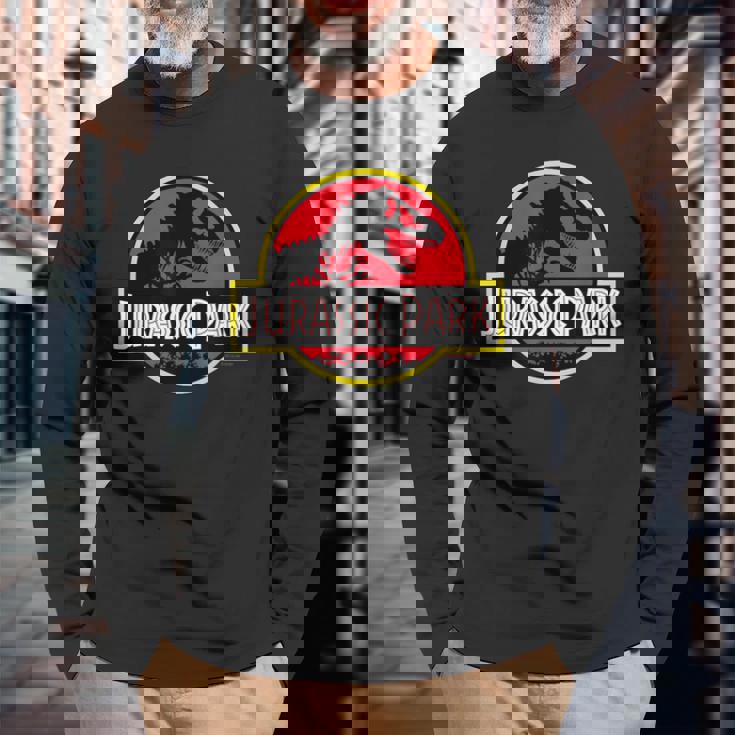 ジュラシックパークのロゴ 公式ライセンス商品。 長袖Tシャツ 高齢者への贈り物