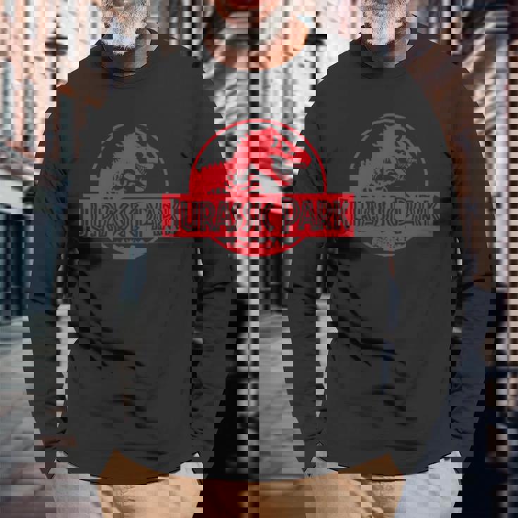 ジュラシックパークアニバーサリーイスラヌブラー 公式ライセンス商品。 長袖Tシャツ 高齢者への贈り物