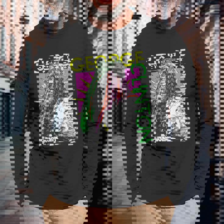 ジョージ・クリントン ファンカデリック コミック バースト 長袖Tシャツ 高齢者への贈り物