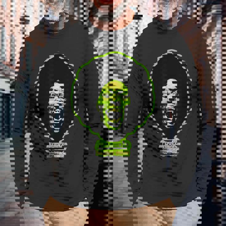 ジョージ・クリントン・ファンカデリック・グリーン・マゴット・ブレイン 長袖Tシャツ 高齢者への贈り物