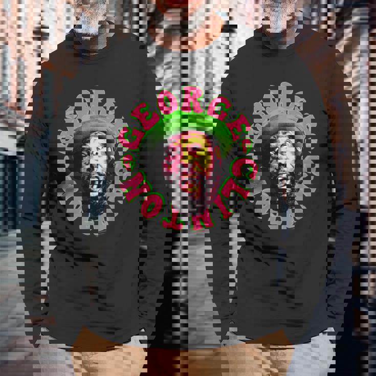 ジョージ・クリントン・フェイス 長袖Tシャツ 高齢者への贈り物