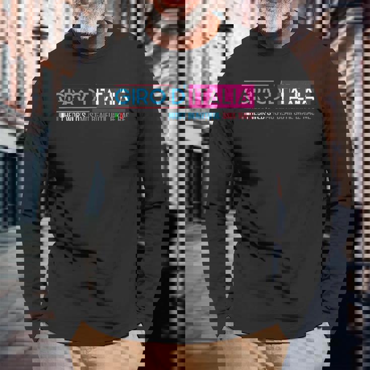 ジロ・ディ・イタリア 世界で最も美しいバイクレース 長袖Tシャツ 高齢者への贈り物