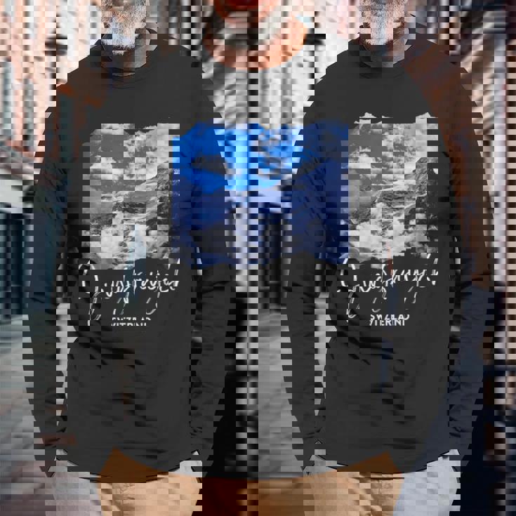 スイス ユングフラウヨッホ お土産 ユングフラウヨッホ 長袖Tシャツ 高齢者への贈り物