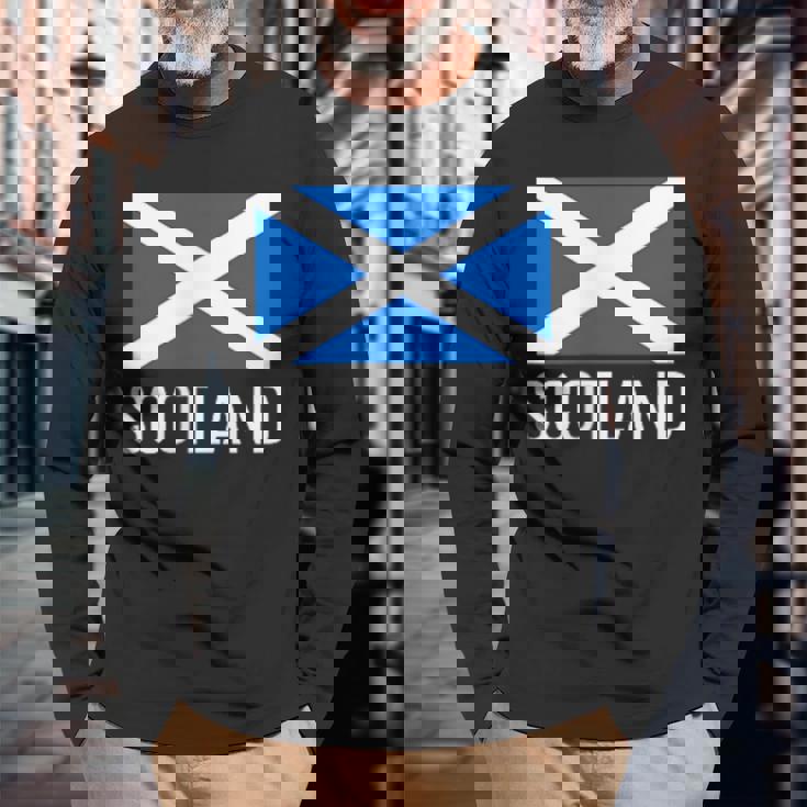 スコットランド国旗シャツ スコットランドサッカーシャツ 誇り高きスコッツマン 長袖Tシャツ 高齢者への贈り物