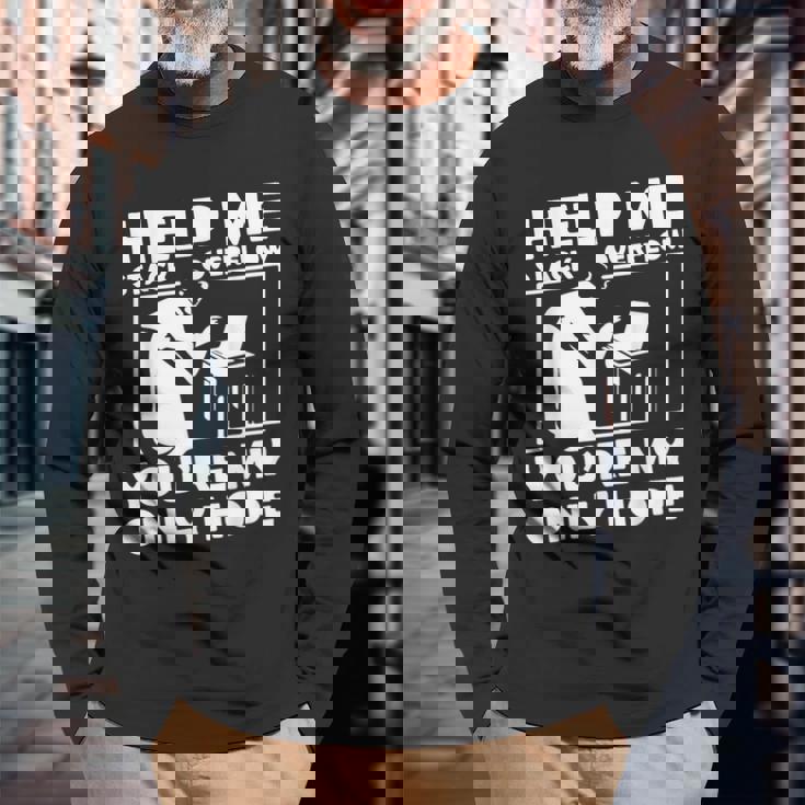 スタックオーバーフローを助ける 長袖Tシャツ 高齢者への贈り物