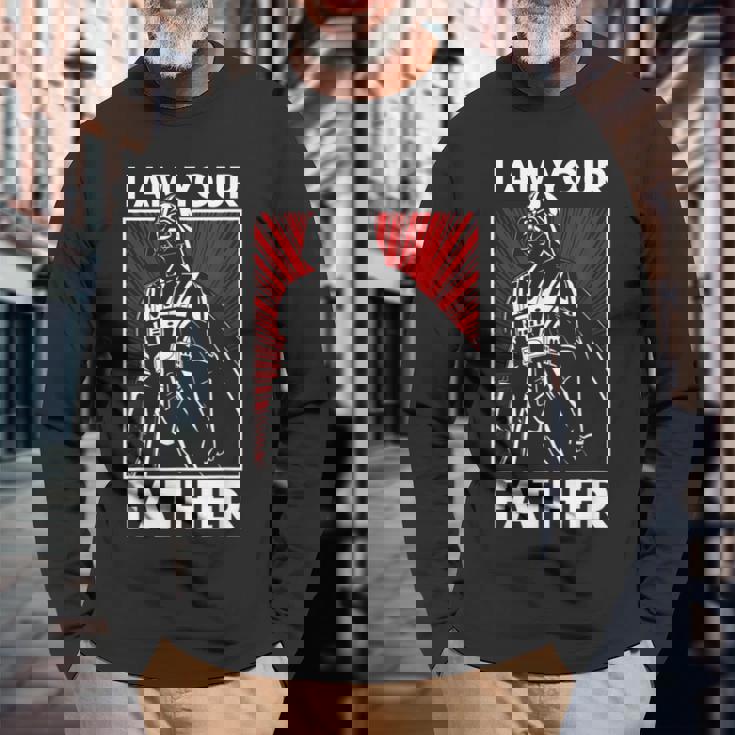 スターウォーズ クラシック 父の日 I Am Your Father 胸ポスター 長袖Tシャツ 高齢者への贈り物