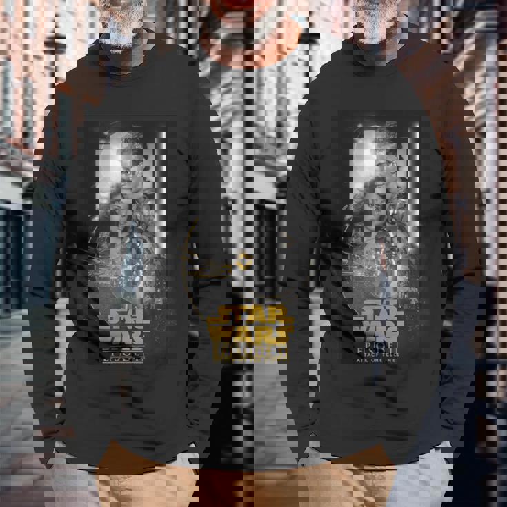 スター・ウォーズ クラシック エピソードii クローンの攻撃ポスター 長袖Tシャツ 高齢者への贈り物