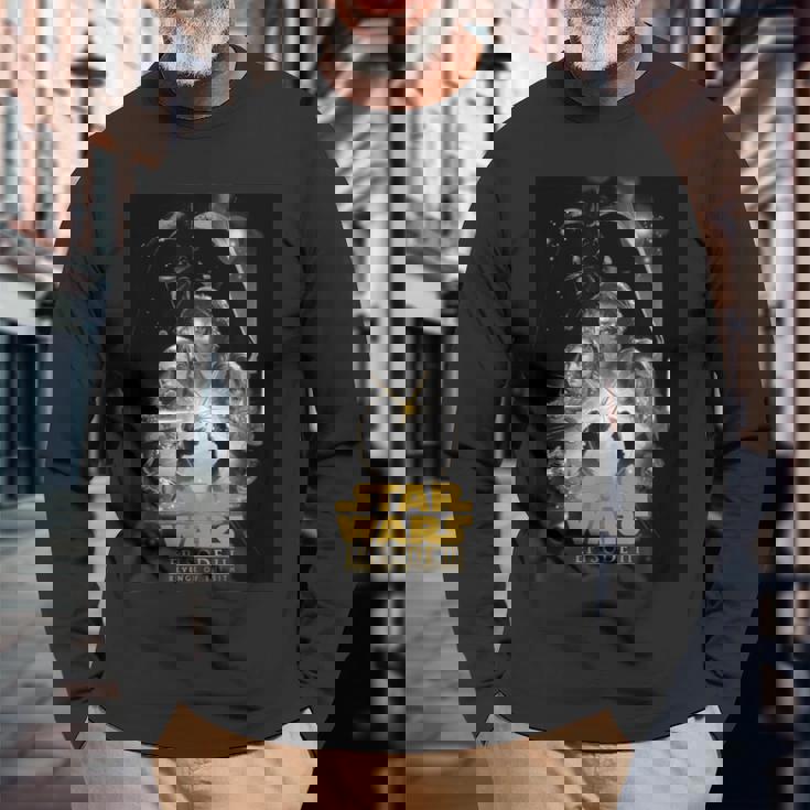 スター・ウォーズ クラシック エピソードiii リベンジ・オブ・ザ・シス ポスター 長袖Tシャツ 高齢者への贈り物