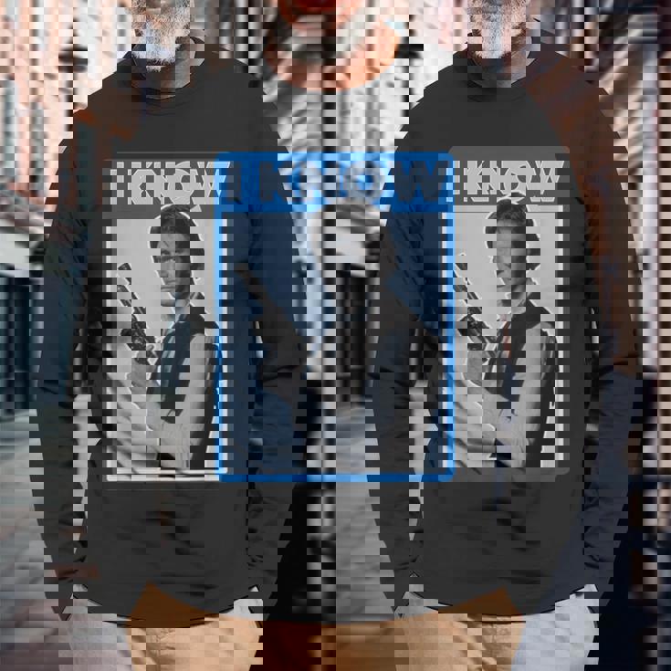 スター・ウォーズ クラシック ハン・ソロ I Know You Love Me ポスター 長袖Tシャツ 高齢者への贈り物