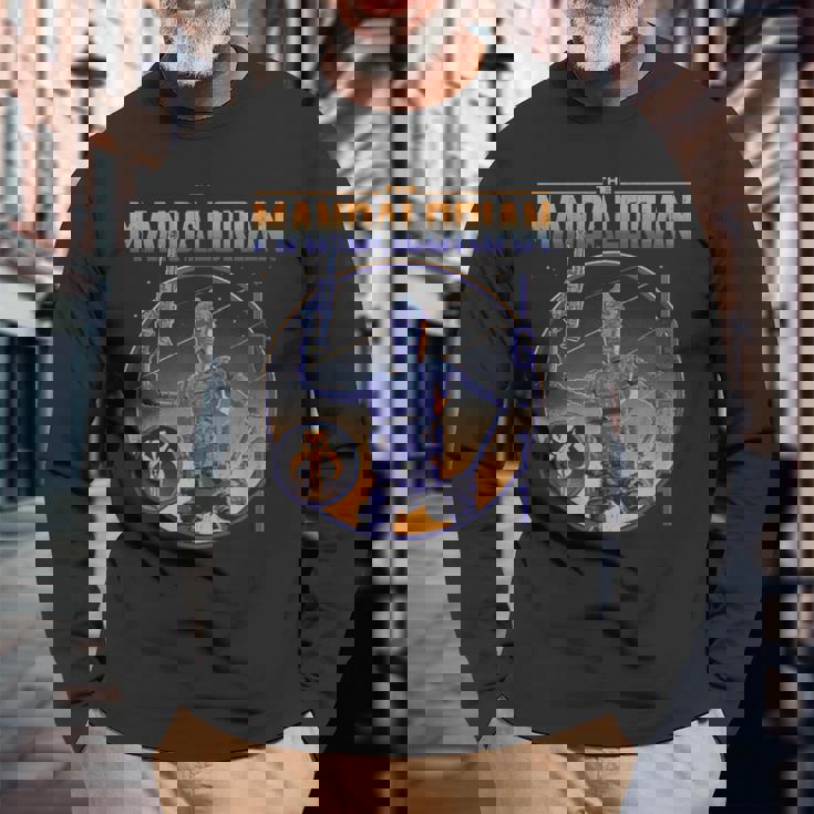 スター・ウォーズ マンダロリアン Ig-11 アイジーイレブン エピックロゴ 長袖Tシャツ 高齢者への贈り物