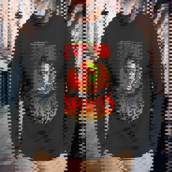 ストレンジャー・シングス 80年代 ハロウィン コミック スリル 魂を上げる 長袖Tシャツ 高齢者への贈り物