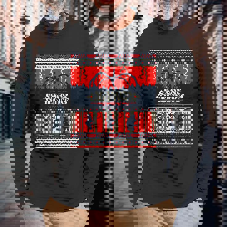 ストレンジャー・シングス Xmas Mind Flayer 逆さまファン記念品 長袖Tシャツ 高齢者への贈り物