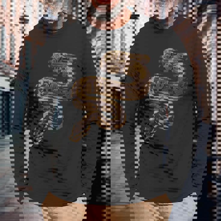 スネークキングパイソン 長袖Tシャツ 高齢者への贈り物