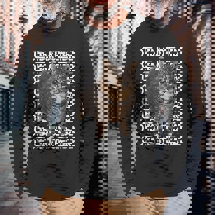 スピニングキャットミーム Oiiaoiia キャットミーム 長袖Tシャツ 高齢者への贈り物