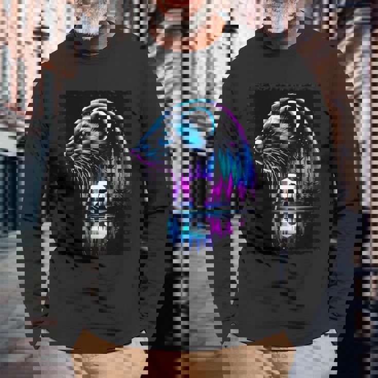 スピリット アニマル イタチ メンズ レディース キッズ クリスマス 長袖Tシャツ 高齢者への贈り物