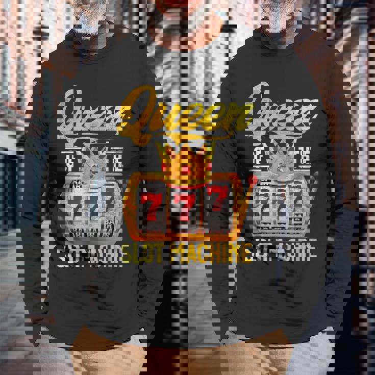 スロットマシン ジャックポット 777 Handpay Lucky Gambling Casino 長袖Tシャツ 高齢者への贈り物