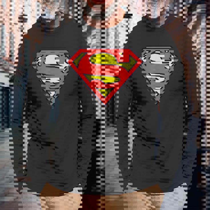 スーパーマン レジェンダリー クラシック ロゴ 長袖Tシャツ 高齢者への贈り物