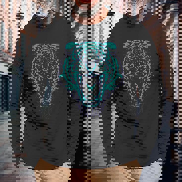 タイガーヘッド 長袖Tシャツ 高齢者への贈り物