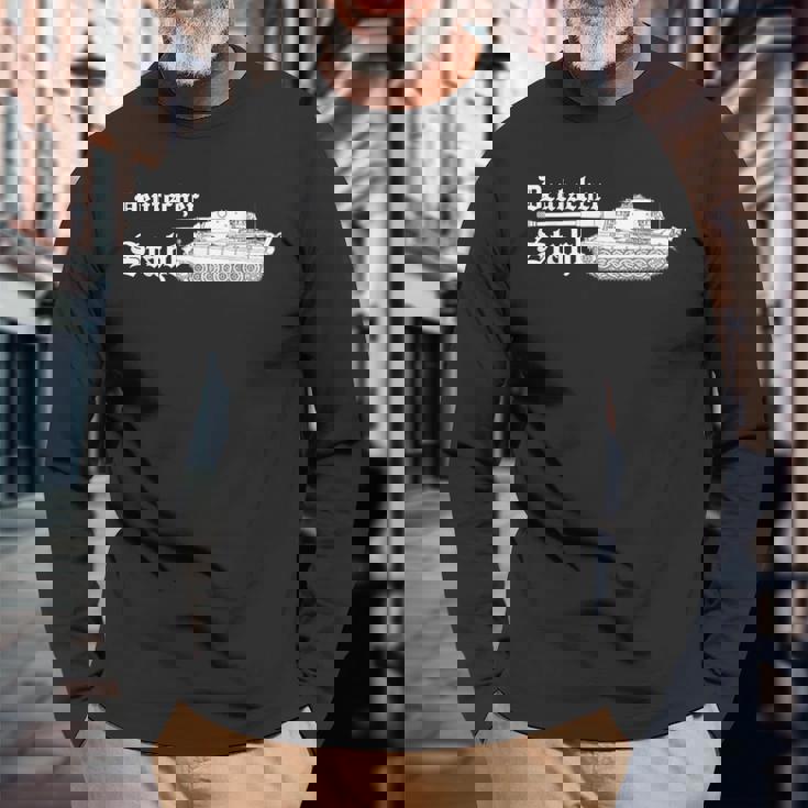 タイガー戦車 第二次世界大戦の戦車扇風機 Panzerkampfwageni 長袖Tシャツ 高齢者への贈り物