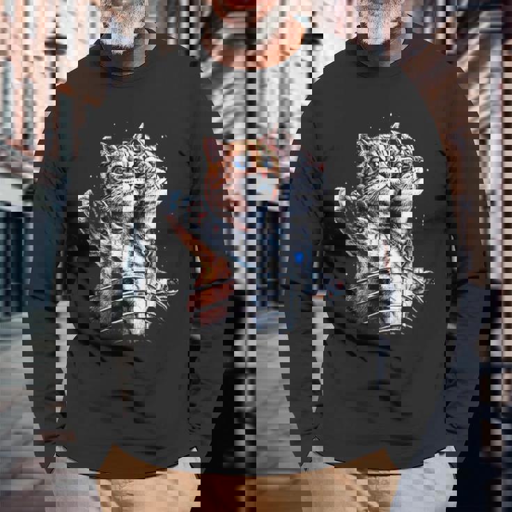 タイタニックキャット 長袖Tシャツ 高齢者への贈り物