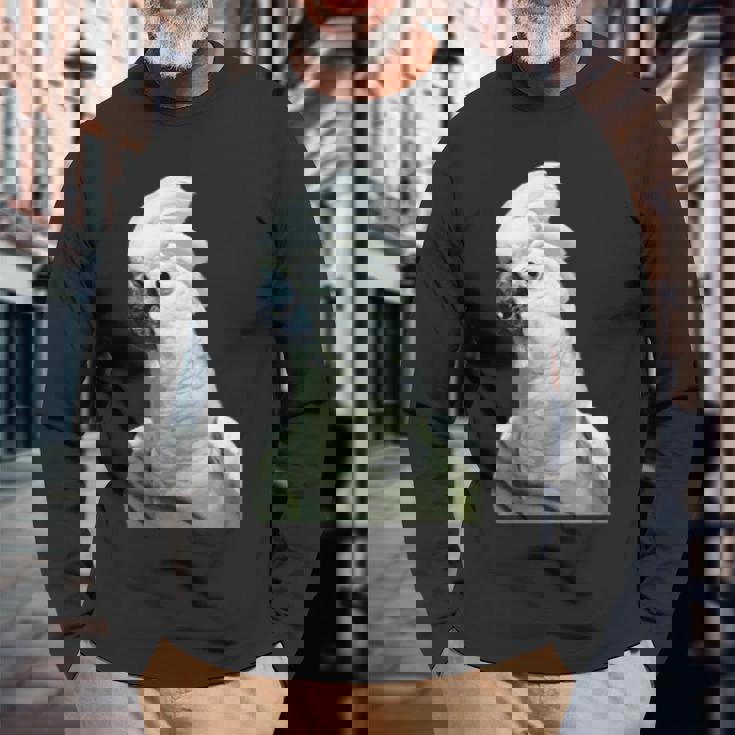 タイハクオウム 鳥 オウム 長袖Tシャツ 高齢者への贈り物