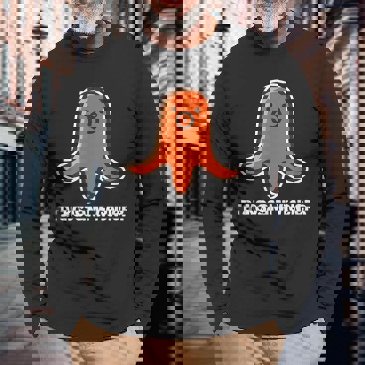 タコさんウインナー たこさん ウインナー Takosan Wiener 食べ物 イラスト かわいい おもしろ 長袖Tシャツ 高齢者への贈り物