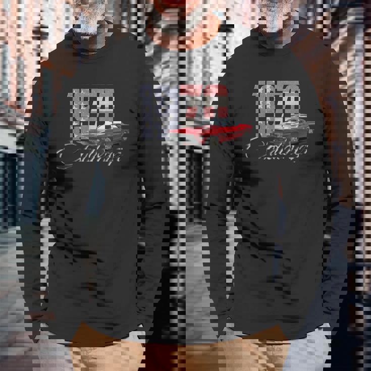 ダッジチャレンジャー 1970 長袖Tシャツ 高齢者への贈り物