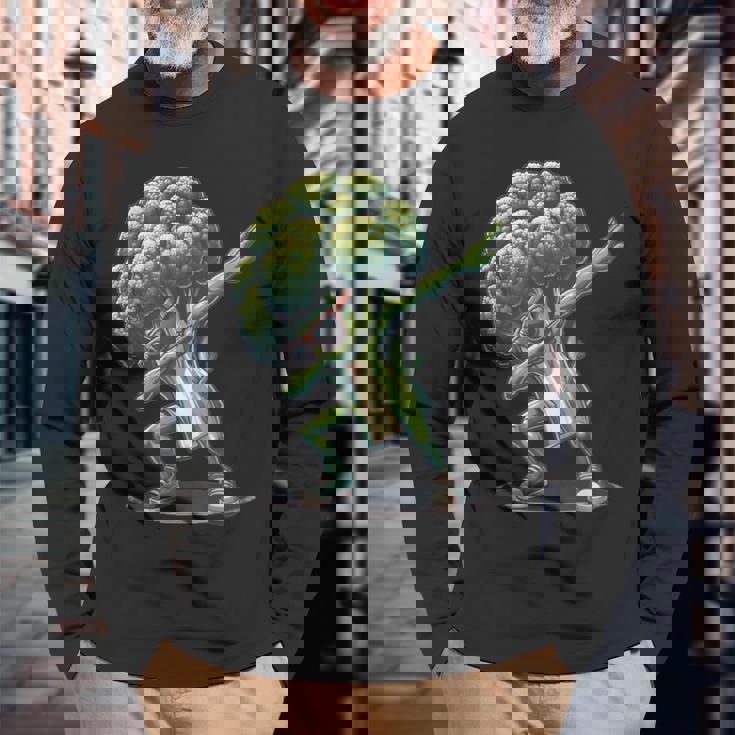 ダブ ブロッコリー ダンス ダブ ブロッコリー 野菜 長袖Tシャツ 高齢者への贈り物