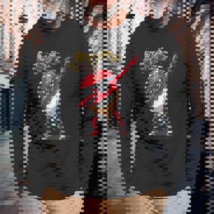 ダブ 大根 踊る 大根 野菜 長袖Tシャツ 高齢者への贈り物