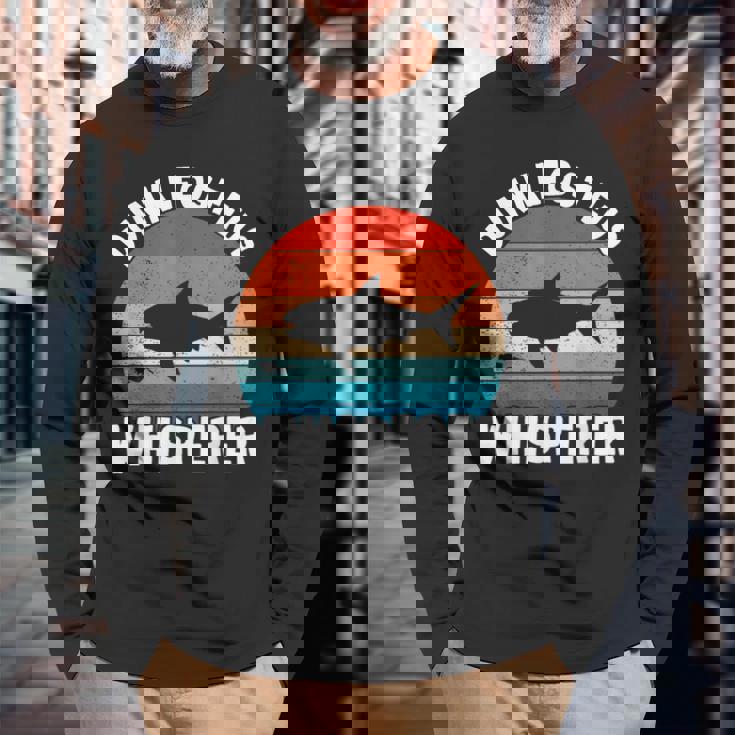 ダンクルオステウス ウィスパラー デボン紀の海の怪物 古生物学 長袖Tシャツ 高齢者への贈り物