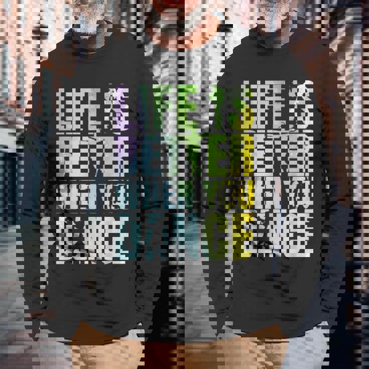 ダンス ストリート ダンス ブレイクダンス 長袖Tシャツ 高齢者への贈り物