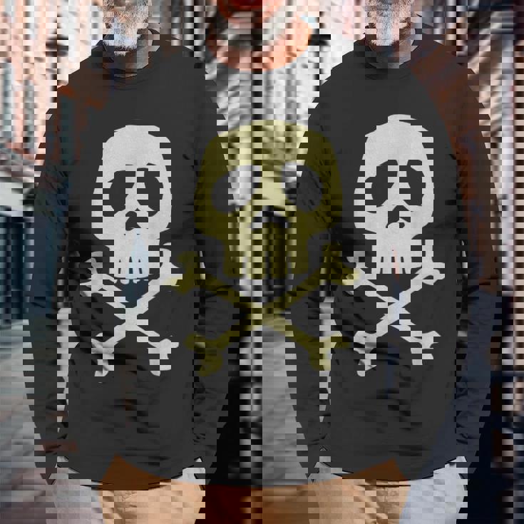 ダンツィヒスタイルのミスフィットハーロックスカル 長袖Tシャツ 高齢者への贈り物