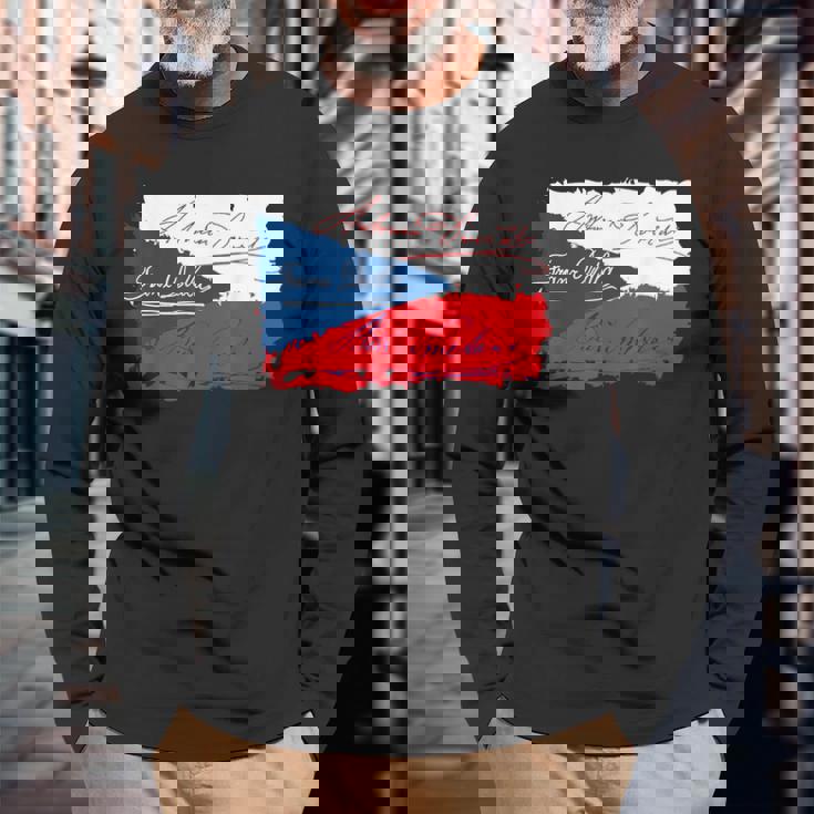 チェコの作曲家 ドヴォラック・ドラ・スメタナ チェコ 長袖Tシャツ 高齢者への贈り物