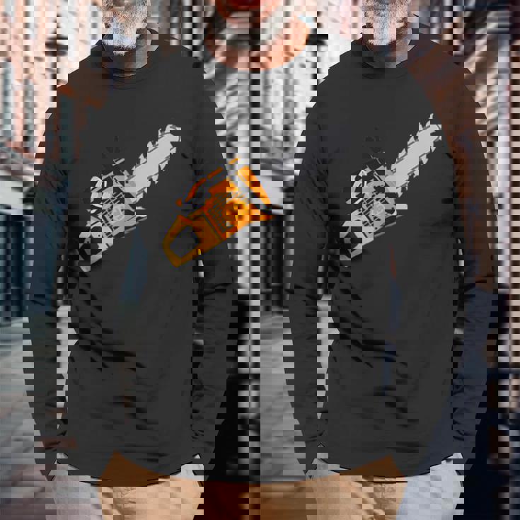 チェンソー 長袖Tシャツ 高齢者への贈り物