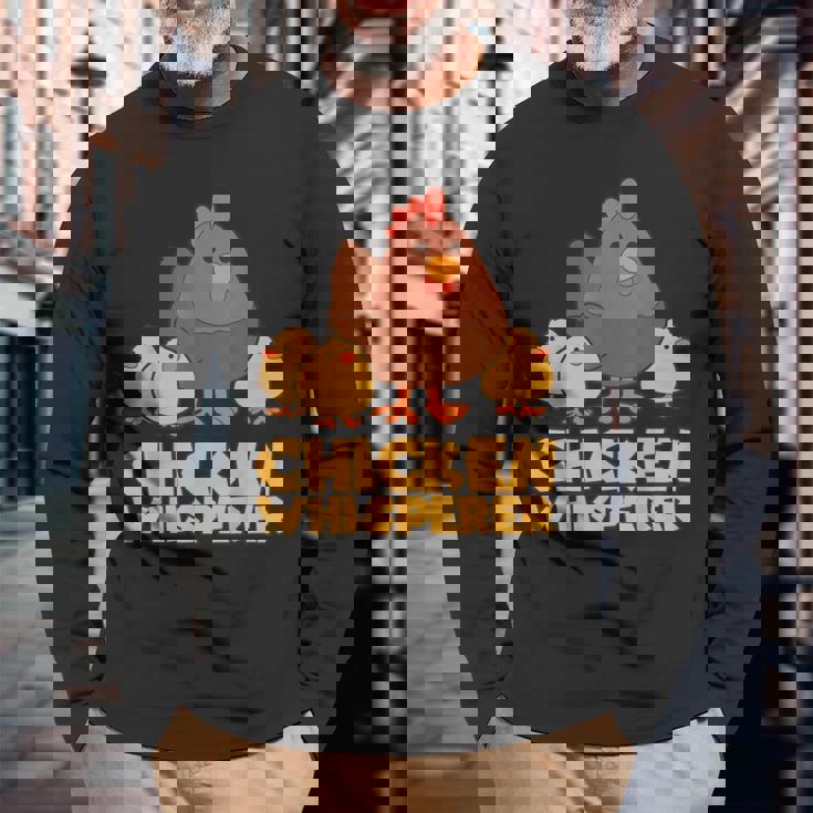 チキンウィスパラー ファストフード ファンギフト 長袖Tシャツ 高齢者への贈り物